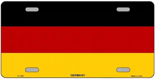 Germany Flag Metal Novelty License Plate Style Sign