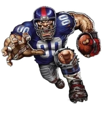 cartoon Version NY Giants Player