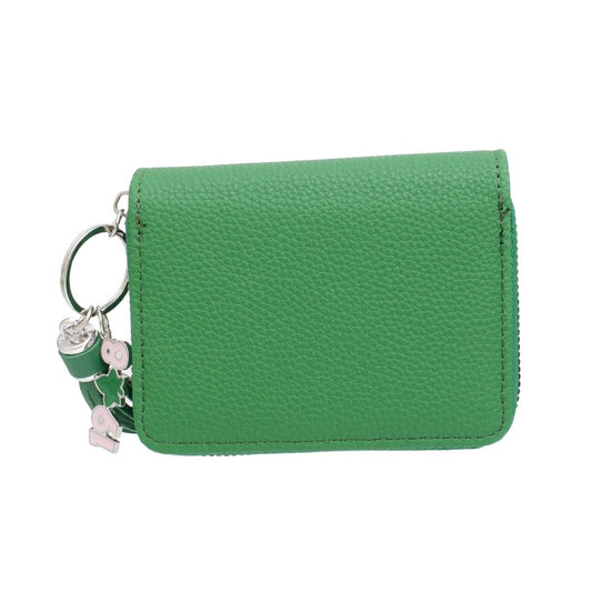 AKA Sorority Green Tassel Keychain Zipper Wallet