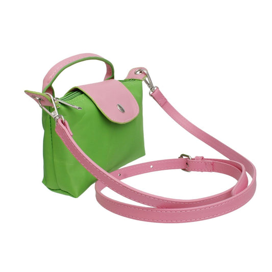 AKA Sorority Green Nylon Mini Pouch Handle Strap