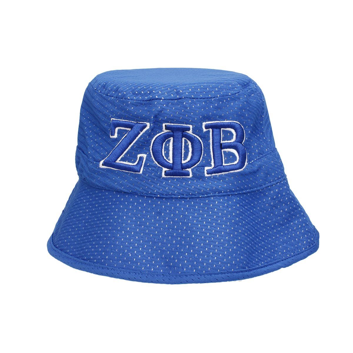 ZPB Sorority Blue Mesh Embroidered Bucket Hat