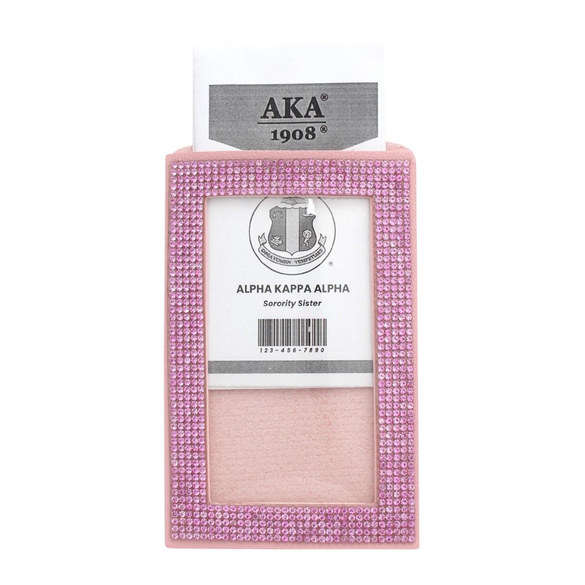 AKA Pink Sparkle Sorority Pride ID Badge Holder