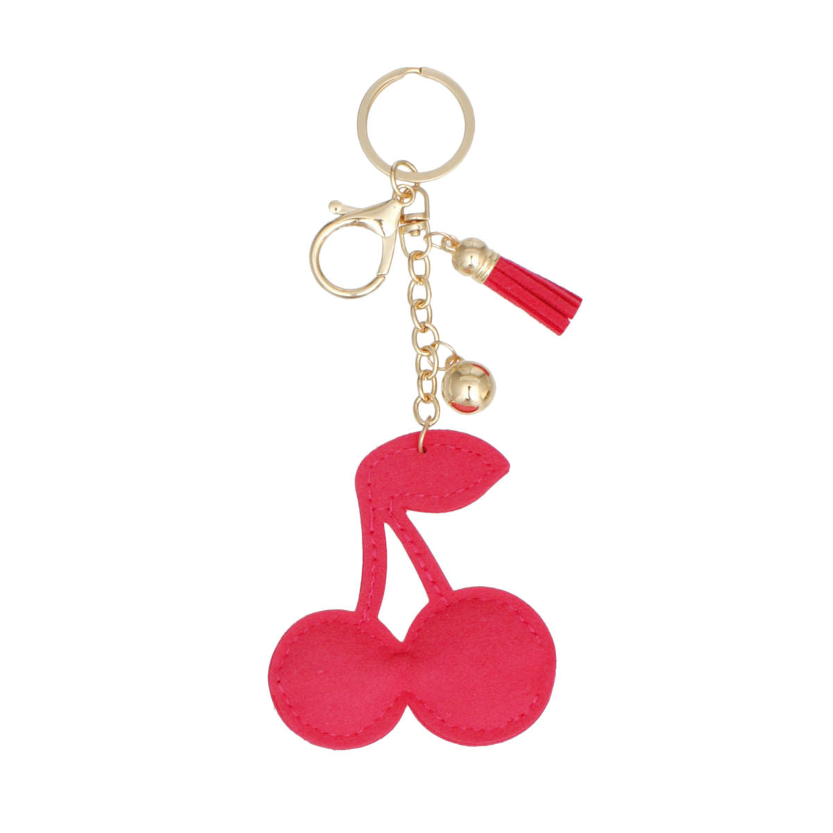 Keychain Cheeky Coquette Fuchsia Cherry Bag Charm