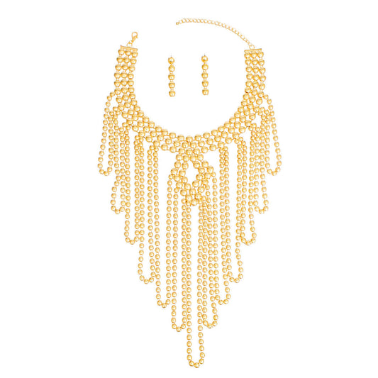 Chainmail Choker Gold Looped Set for Women