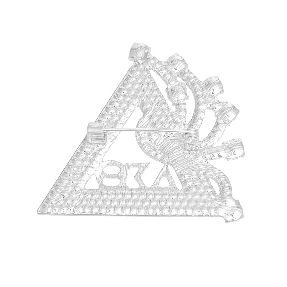 DST Sorority Silver Delta Brooch Pin for Women
