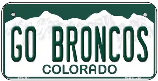 Go Broncos Colorado Bicycle License Plate