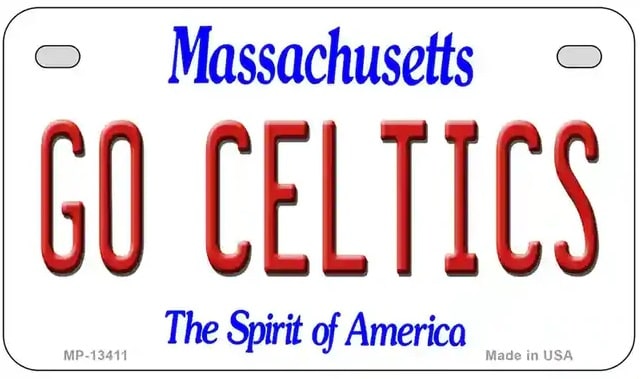 GO CELTICS Novelty Metal Motorcycle License Plate