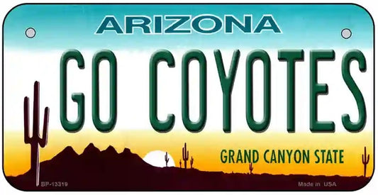 Go Coyotes Arizona Bicycle License Plate