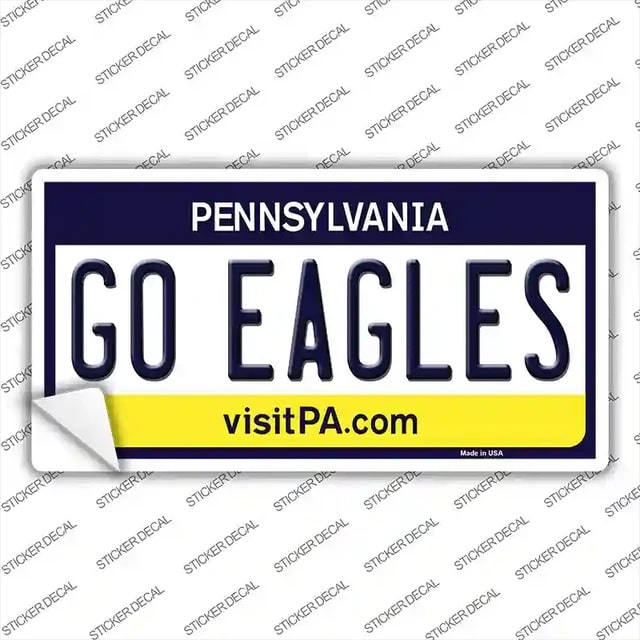 Go Eagles Peel & Stick Bumper Sticker