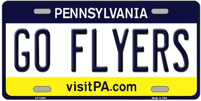 Go Flyers Novelty Metal License Plate