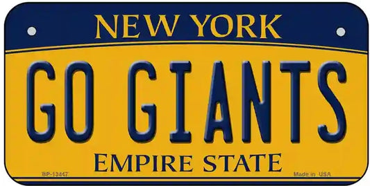 Go Giants Bicycle License Plate
