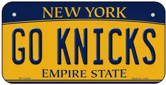 Go  Knicks Fan Souvenir Bicycle License Plate