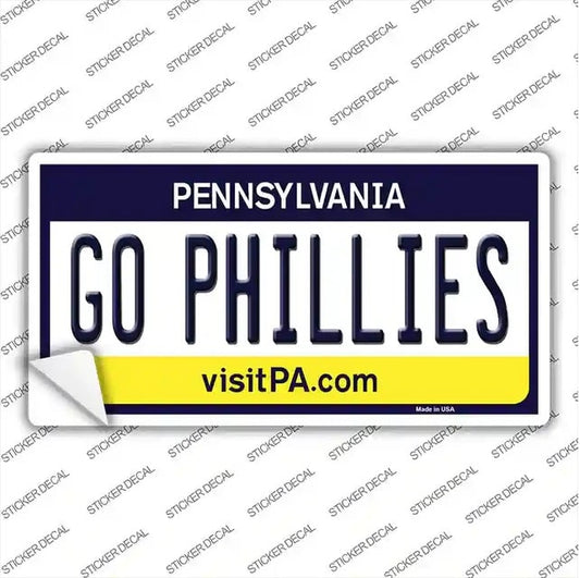 Go Phillies Peel & Stick Bumper Sticker