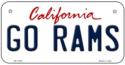 Go Rams Bicycle License Plate