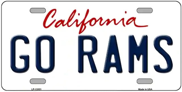 Go Rams Novelty License Plate