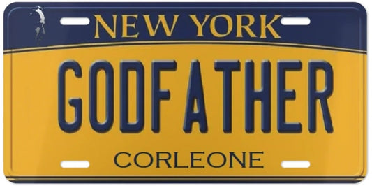 Godfather Corleone Vanity License Plate