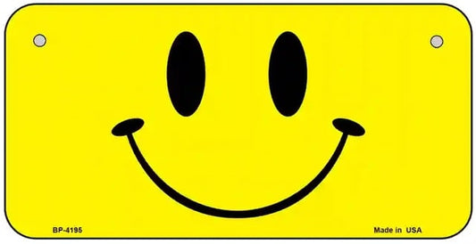 Happy Face Bicycle License Plate