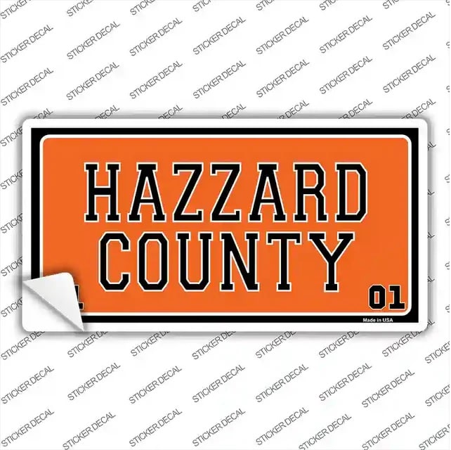 Hazard County Dukes Of Hazard - Hazzard Novelty Bumper Sticker