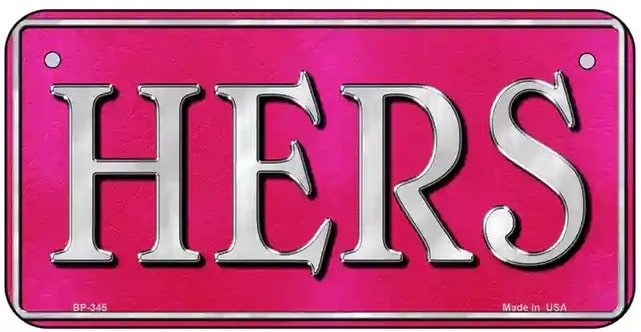 HERS Bicycle License Plate