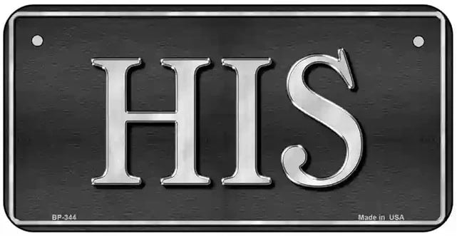 HIS Bicycle License Plate