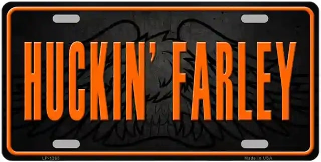 Huckin Farley - Harley Novelty License Plate