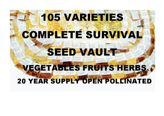 Organic Survival Seed bank 105 Variety Ultimate Heirloom Seed Vault for Survival and Preparedness