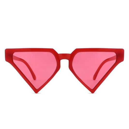 Sunglasses Red Triangle Pointed for Women