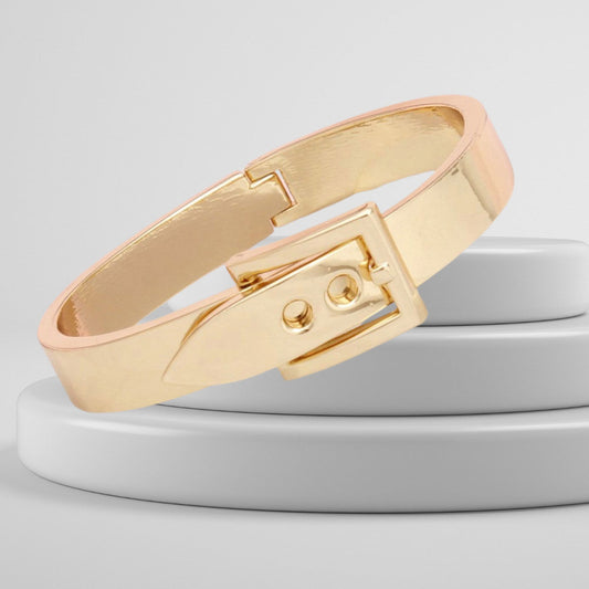 Bangle Gold Belt Buckle Contemporary Bracelet