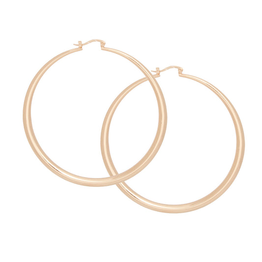 Hoop Classic 3 in Graduated Gold Earrings Women