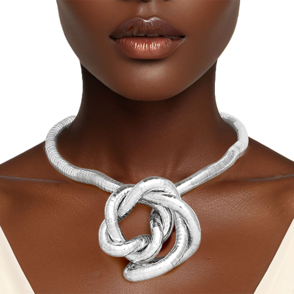 Convertible Silver Tubogas Flex Coil Necklace