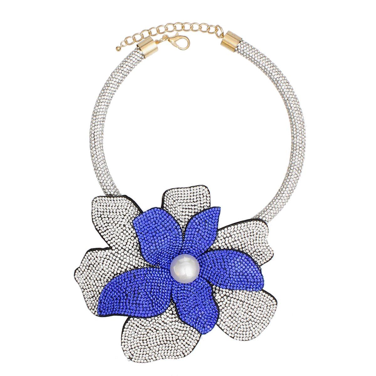 ZPB Handcrafted Brilliance Flower Choker Necklace