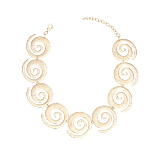 Collar Fresh Spin Gold Spiral Link Necklace Women