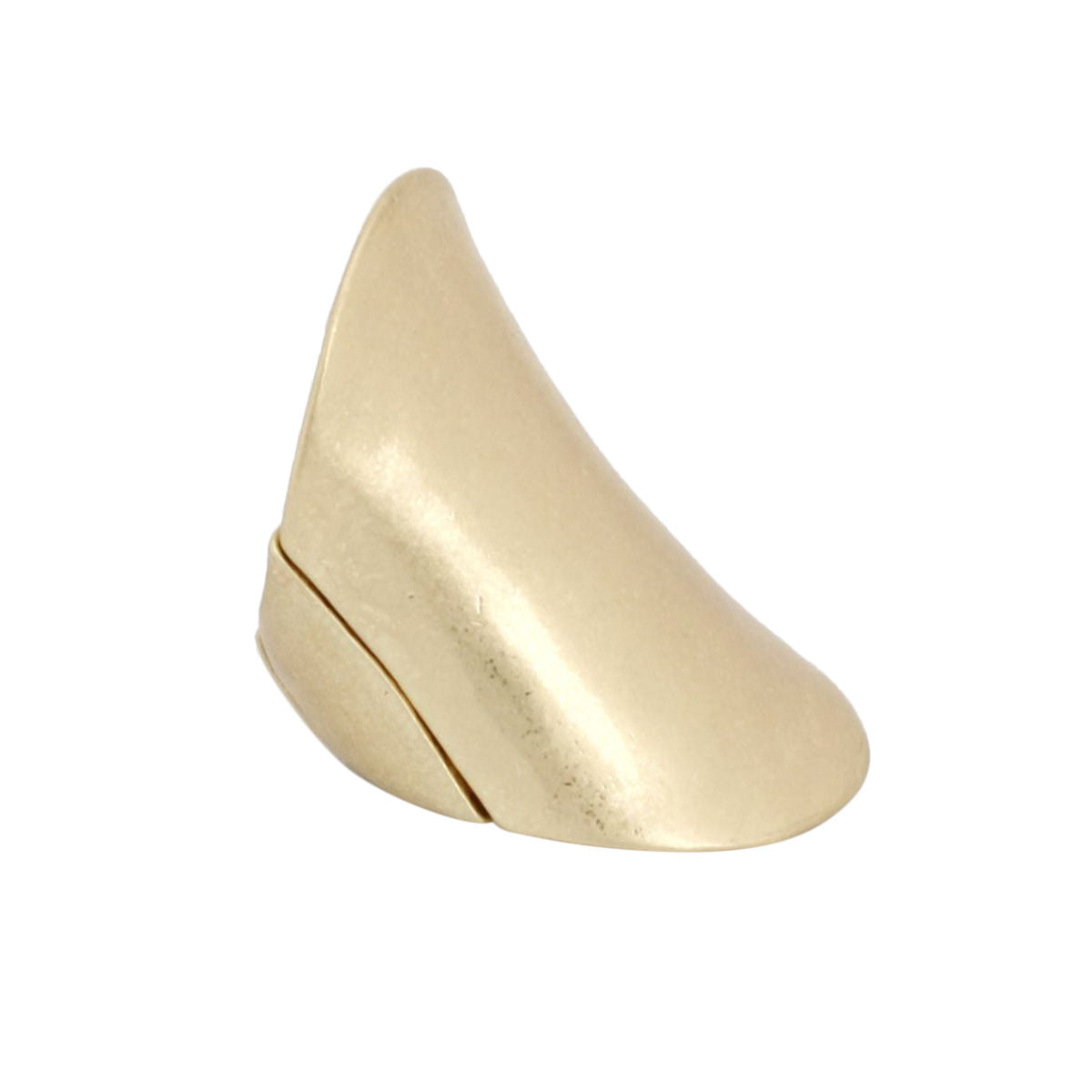 Elongated Knuckle Armor Matte Gold Stretch Ring