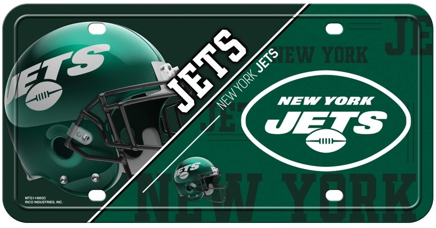 New York Jets Metal Novelty License Plate
