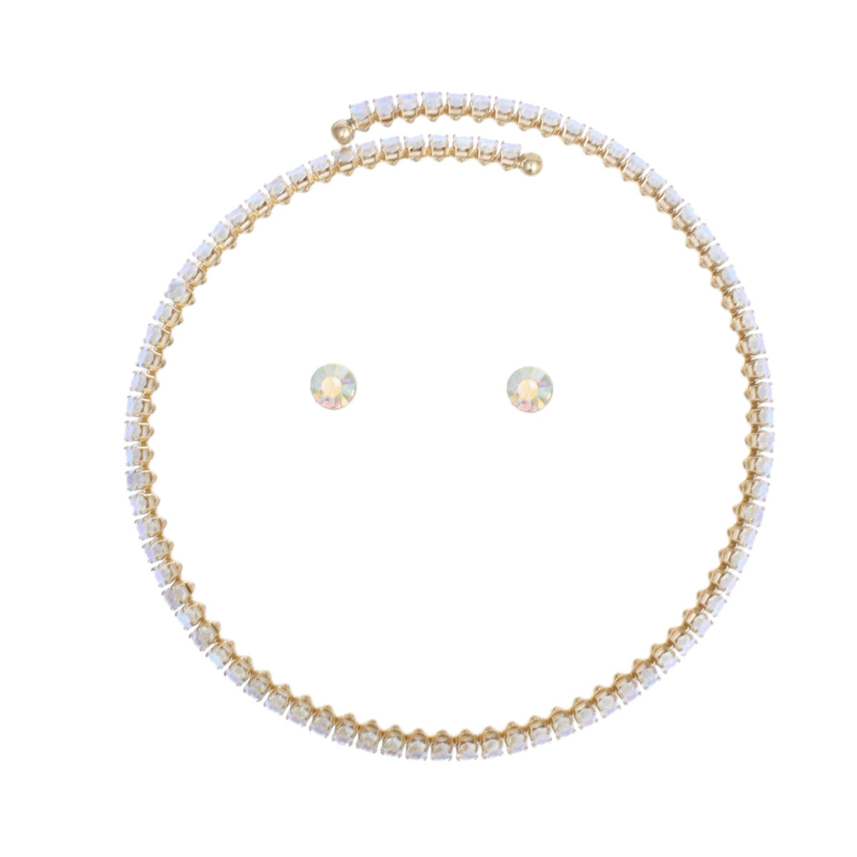 Choker Gold Memory Wire Aurbo Marquise Necklace