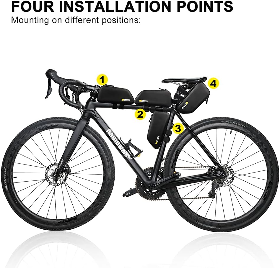 Bicycle with four installation points on a white background