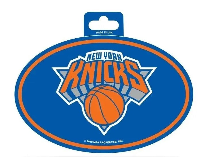 New York Knicks Oval NBA Full Color 3X5 Inch Decal Sticker
