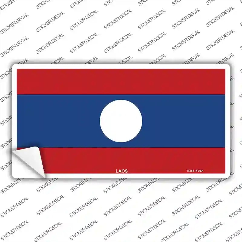 Laos Flag Novelty Sticker Decal