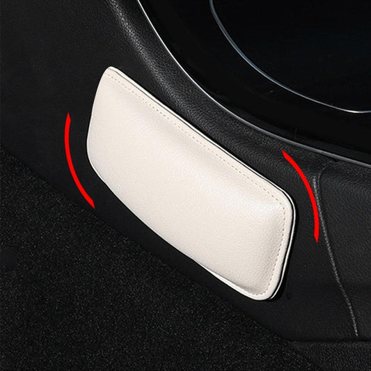 Leather Knee Pad for Car Interior Pillow Comfortable Elastic Cushion Memory Foam Leg Pad Thigh Support Leather Auto Center Console Knee Cushion Soft Pad, Car Foot Care Knee Leggings Cover Thigh Support Comfort Elastic Pillow Car Interior Car Accessories