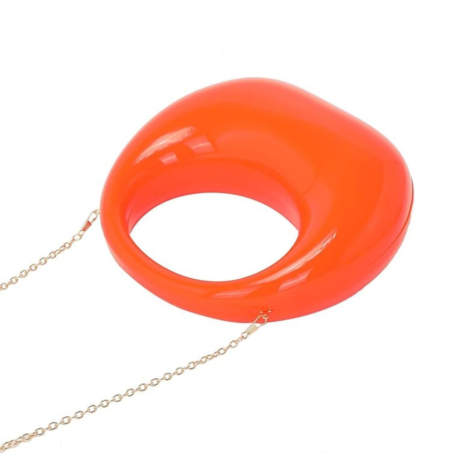 Handbag Orange Crescent Moon Evening Bag Women