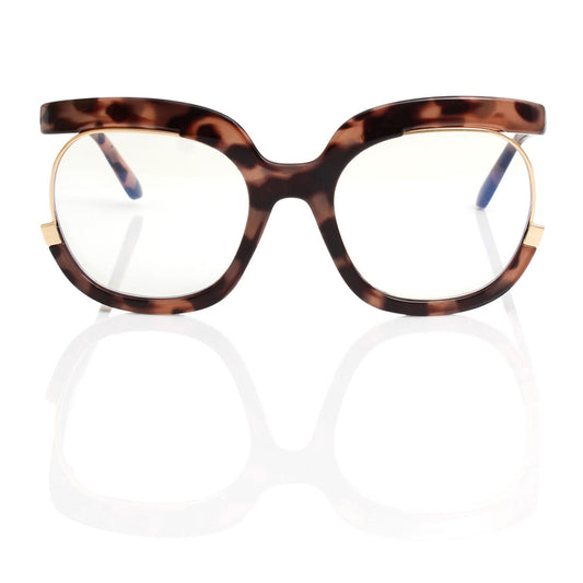 Glasses Light Brown Tort Blue Light Eyewear Women