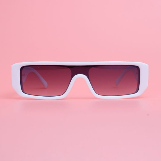 Sunglasses White Gold Panther Rectangle Eyewear