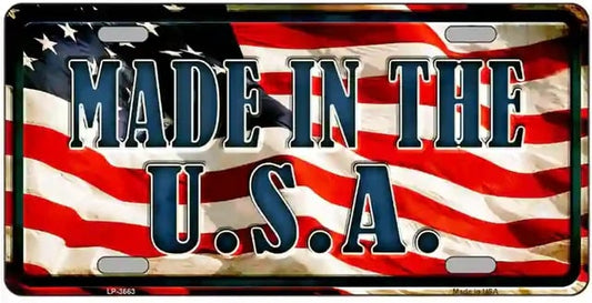 Made In The USA Metal Novelty License Plate