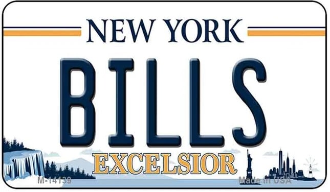 Bills Fan Metal Refrigerator Magnet