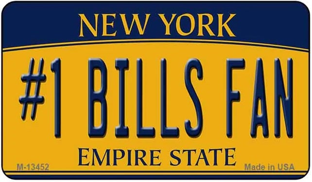 #1 Bills Fan Metal Refrigerator Magnet
