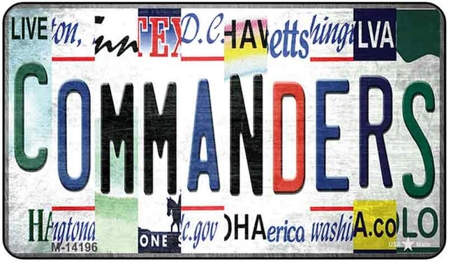 Commanders Fan Metal Refrigerator Magnet