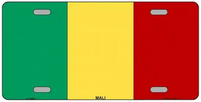 Mali Flag Metal Novelty License Plate