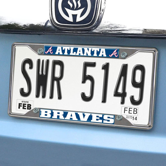 Atlanta Braves Metal License Plate Frame