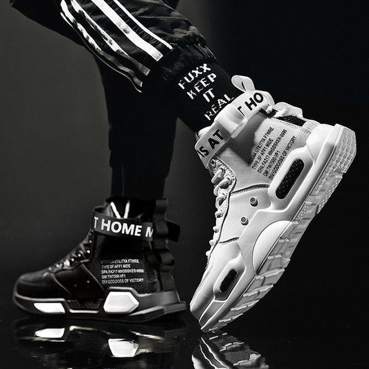 Men's High Quality Top Fashion Leather Sneakers Trend Comfortable Man Casual Shoes Outdoor Non-slip Breathable Mens Basketball Luxury Fashion Running Sneakers