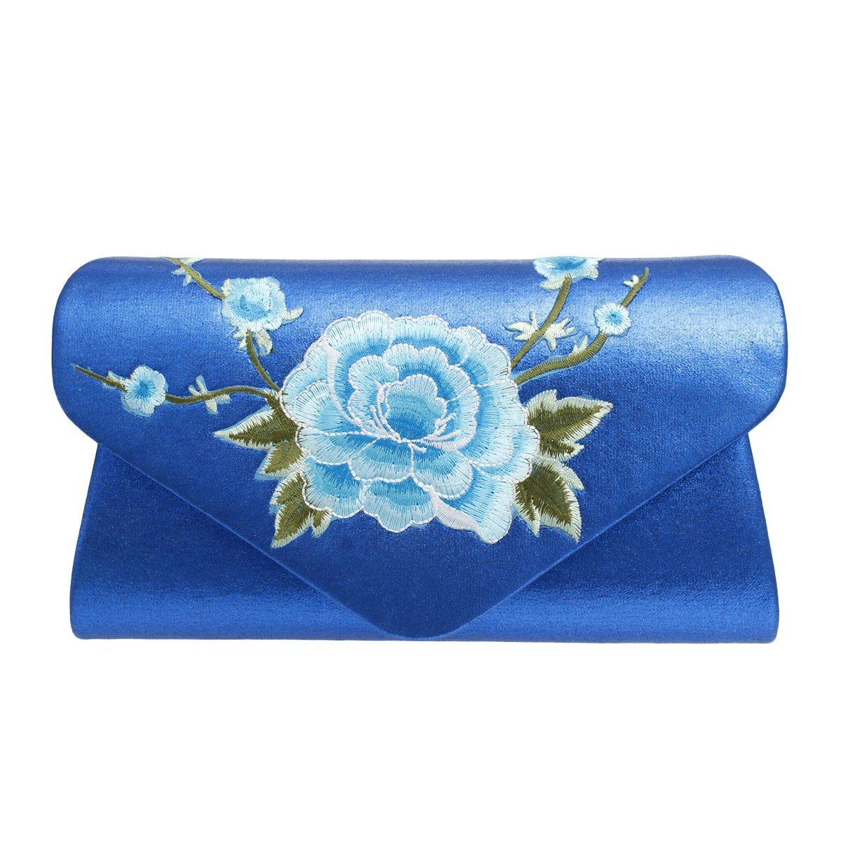 Evening Clutch Blue Floral Envelope Bag Women